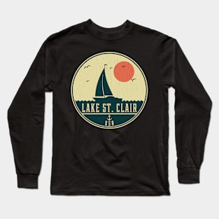 Lake St. Clair Sailing Design Long Sleeve T-Shirt